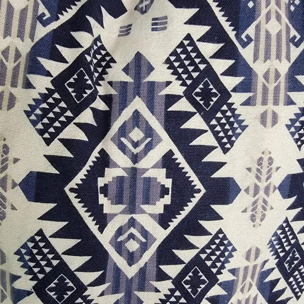 Pendleton 100% Cotton Flannel 2 Piece Twin Sheet Set Native American Geometric